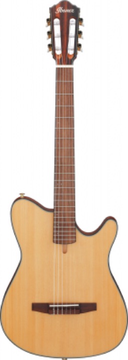 Ibanez,nylonsträngad m.mik, Thin body ,smalare hals (46mm) vid sadeln
