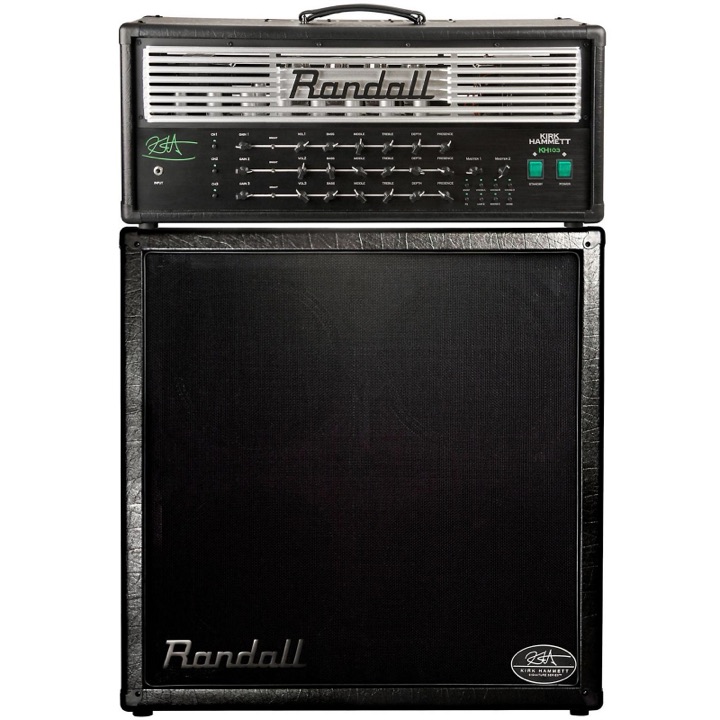 Randall Kirk Hammet KH103 Tube Amp Head 120w 3ch och Randall KH412 Speaker Cabinet 4×12 V30 .Ny i kartong